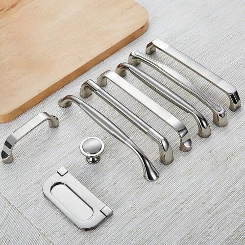 Zinc Alloy Modern Cabinet Handles Kitchen Cupboard Door Pulls Drawer Knobs Handles Wardrobe Pulls Furniture Handle