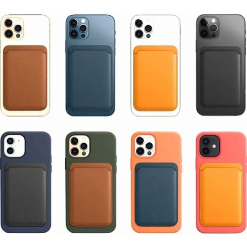 For iPhone 12 Pro Max Mini Magsafe Compatible Card Slots Wallet Sticker Holder Cover 4 Colors