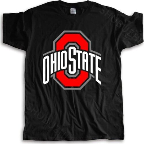 Hot sale men brand t shirt summer cotton tshirt Men 143 Ohio Script State Pride Buckeye Band Foot Baller Vintage Retro