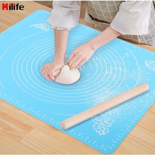 HILIFE Kneading Dough Pad 50*40cm Cake Pastry Mats Table Sheet Kitchen Tools Non-Stick Silicone Baking Mat Cooking Tools