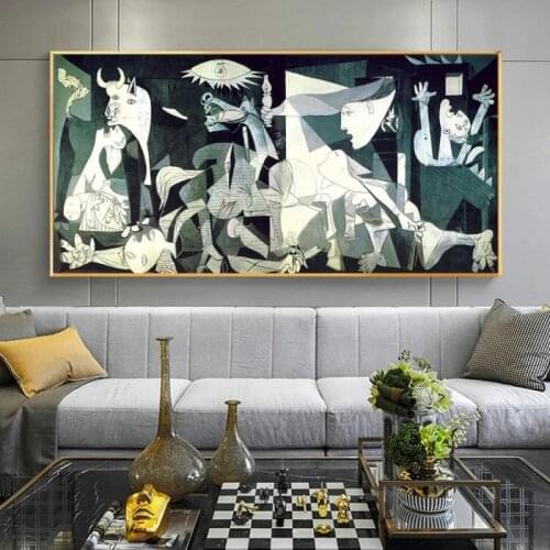 Guernica By Picasso Canvas Paintings Reproductions Famous Canvas Wall Art Posters And Prints Picasso Pictures Home Wall Decor