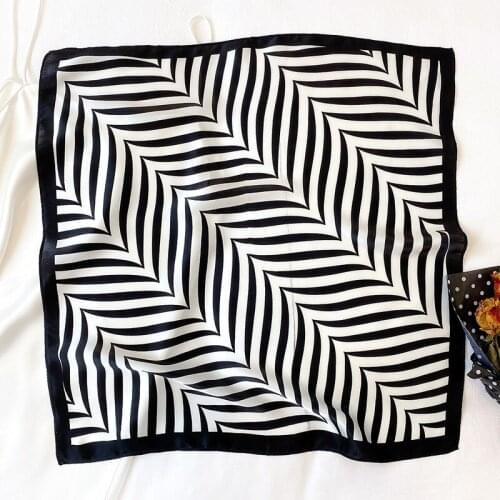 KOI LEAPING New fashion 100% silk scarf for ladies classic stripe printing scarf headscarf variety professional shawl