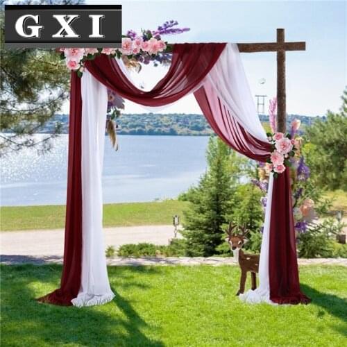 Colorful Outdoor Drapery Birthday Party Decoration White Purple Background Wedding Arch Decor Backdrops Stage