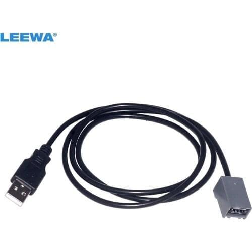 LEEWA Car Radio AUX Cable Female Port 2.0 USB Plug Audio Wire Adapter For Honda Civic/Accord/Odyssey Mitsubishi Lancer #CA6882