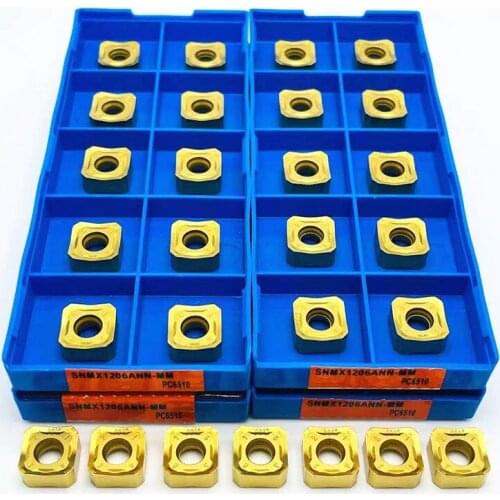 10PCS SNMX1206 Carbide Milling Inserts Processing Cast Iron Die Steel Milling Inserts Lathe Accessories