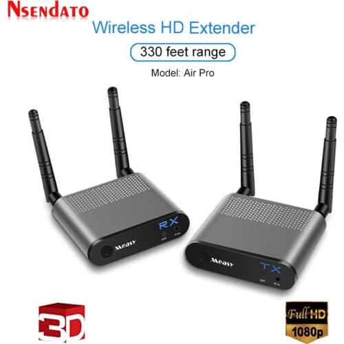Measy Air Pro 100M/330FT 2.4GHz / 5.8 GHz Wireless Wifi HD Audio Video Extender Transmitter Sender Receiver Kit With IR Signal