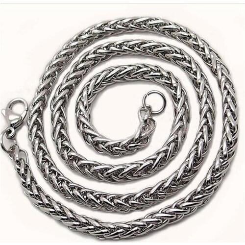 316L Stainless Steel Chain Necklace For Men 3MM/4MM/5MM/6MM Width Male Jewelry Mens Chain Around The Neck Gift Jewelry 2021