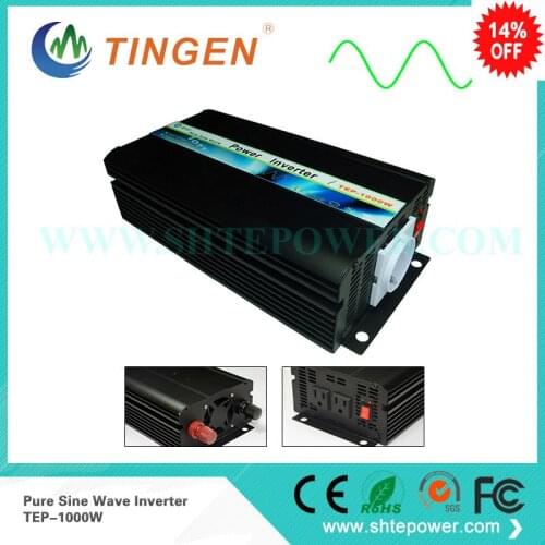 Off grid Tie connected power invertor 1000w converter DC 12v 24v 48v into AC output 100v 110v 120v 220v 230v pure sine wave