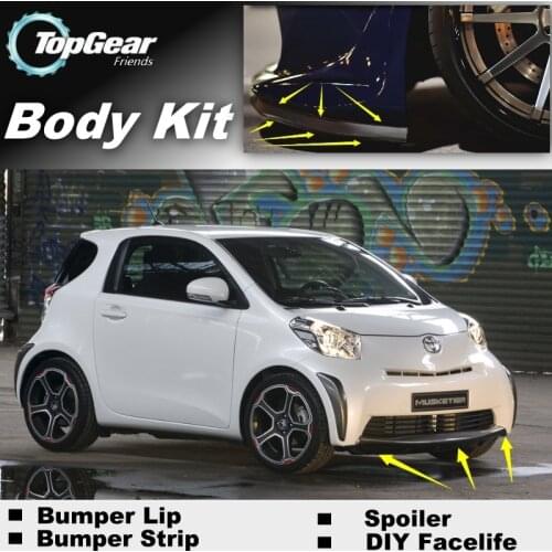 For TOYOTA iQ For Scion iQ For Aston Martin Cygnet Front Bumper Lip / Spoiler For TG Car Tuning / TOPGEAR Body Kit / Strip Skirt