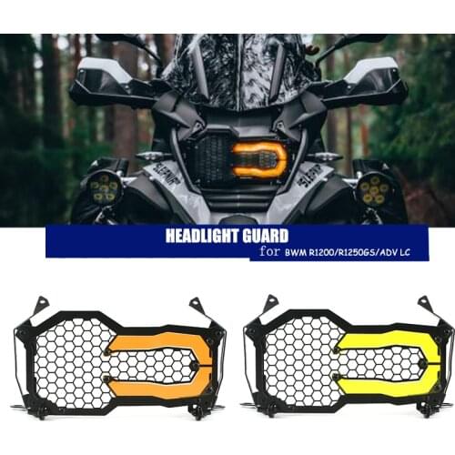 For BMW R1200GS LC ADV 2014-2020 R1250GS Adventure 2018-ON Motorcycle Headlight Head Light Guard Protector Cover Protection Gri