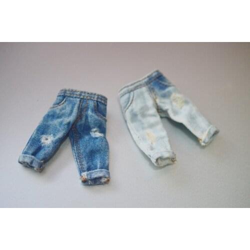 OB11 doll dress size fashion trend ripped and worn jeans fit for all fashion trousers classic male and female doll accessories