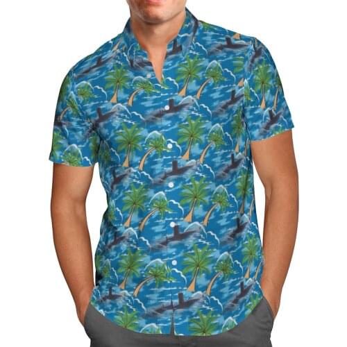 Submarine 3D Beach Breathable Hawaii Summer 2021 Shirt Short Sleeve Shirt Streetwear Oversized Chemise Hombre Blusa Masculina-37