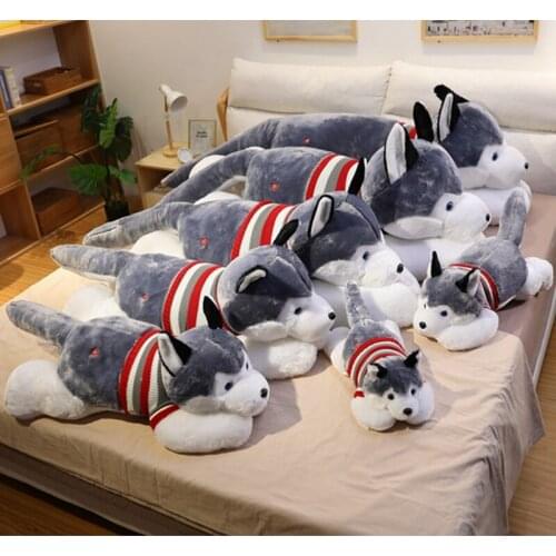 50-120CM Huskie Dog Plush Toy Stuffed Adorkable Doggy Animals Pillow Bed Sleeping Cushion For Birthday Gift Of Boys Kids Girls