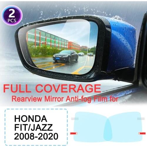 Full Cover Anti Fog Film Rearview Mirror for Honda Fit Jazz 2008~2019 Accessories GE6 GK5 2009 2010 2014 2018 Car Clear Films