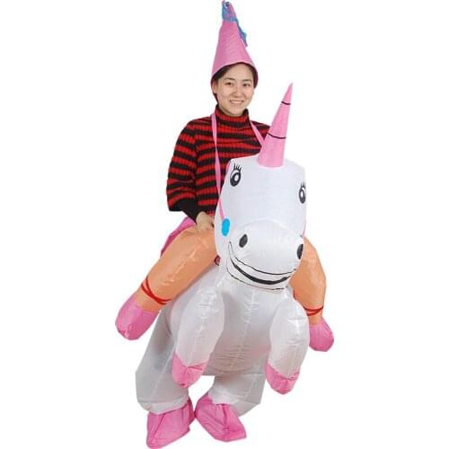 Holiday carnival party funny dress inflatable unicorn inflatable halloween costumes for kids and adults animal costumes
