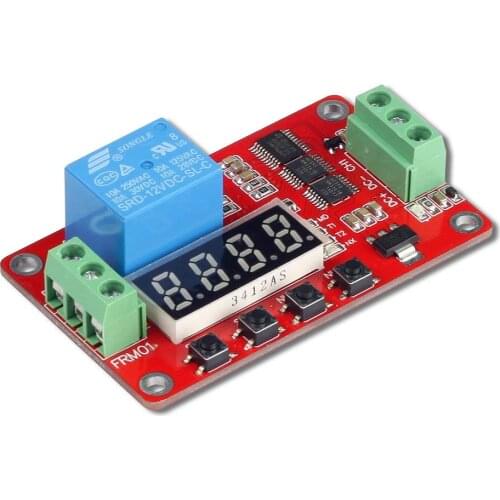 DC 12V Programmable Multifunction Time Delay Relay Module Segment LEDs Display & H/L Level Trigger Smart Home, Automatic Control
