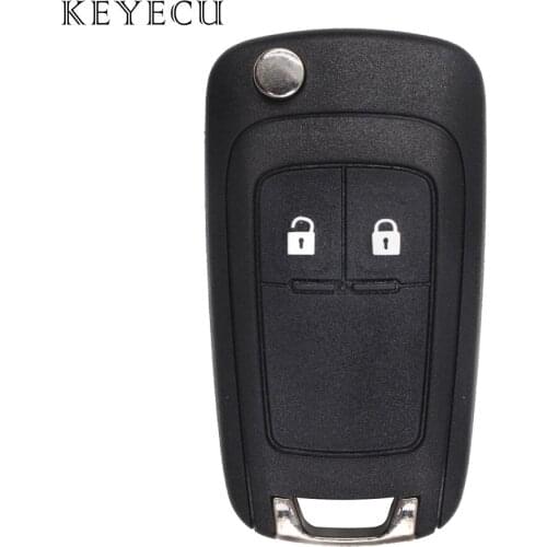 Keyecu Flip Rmote Control Car Key Fob 2 Buttons 433MHz ID46 for Holden Cruze Colorado 2009 2010 2011 2012 2013 2014 2015