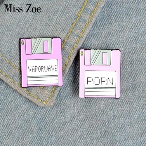 Shh! Secret File Enamel Pins Custom Vaporwave Brooches Bag Clothes Lapel Pin Pink Purple Badge Funny Jewelry Gift for Friends