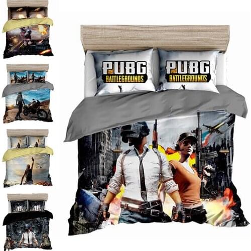 Stimulate Battlefield PUBG Three-piece Set Sheet Four Piece-suit Bedding Set 3D Printed Single Twin Double Queen King