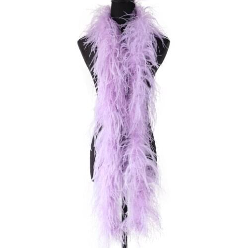 3 Ply Light Purple Ostrich Feathers Boa Plumas Ribbon Shawl Wedding Centerpiece Christmas Tree Home Decoration Plumes For Crafts