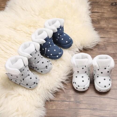 NEW Warm Newborn Toddler Boots Winter First Walkers baby Girls Boys Shoes Soft Snow Booties for 0-18M