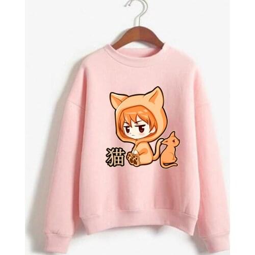 Kyo Sohma Fruits Basket Hoodies Fashion Women Men Casual Loose Hoodies Couple Anime Clothes Print Top