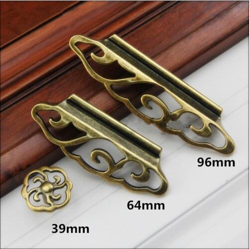 Europen vintage originality furniture handles 96mm dresser kitchen cabinet door handles pulls 64mm antique brass dresser knobs