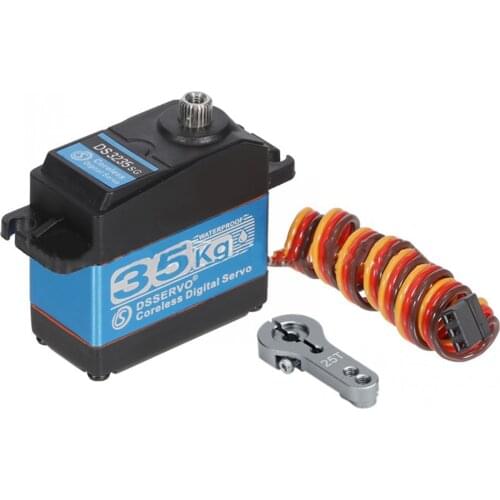 Waterproof Metal Cordless Digital Servo 35KG Large Torque Steering Gear for Axial SCX10 RR10 RC Crawler Car Modification Part