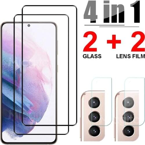 4 in 1 Tempered Glass For Samsung Galaxy S21 Plus S21 Ultra Screen Protector Camera Lens Film For Samsung S21 Plus Glass