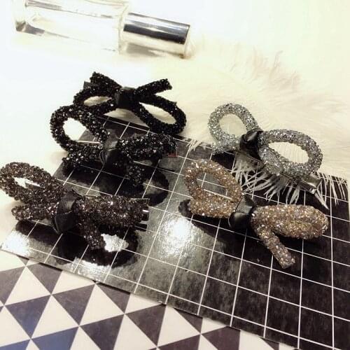 Bow, wild Shining Hair Barrettes 2019 Womens Fashion Full Diamond Crystal Hairpin Hair Clips Female Alloy Hairpins Headdress