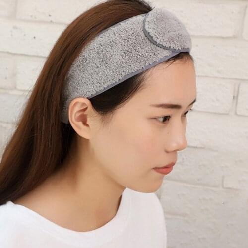 Headband Women Adjustable MakeUp Toweling Wrap Head Band Soft Salon Spa Bath Shower Wash Elastic Headbands Hair Accessories