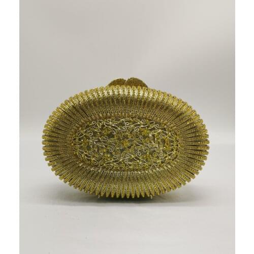 Women xiyuan store Crystal Diamond Evening Bags Clutch Purses Metal Hard Case Minaudiere Handbags Wedding Party Clutch Bag Gift