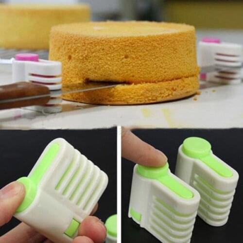 2pcs DIY Cake Slicers 5 Layers Cake Pie Slicer Sheet Guide Cutter Server Bread Cutting Fixator Tools Kitchen Bakeware Tool