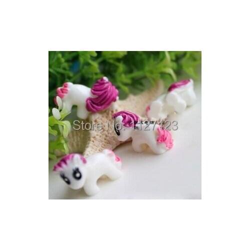 30pcs 11x20x15mm lovely resin horse Stuffings fit glass globe pendant,make a wish necklace