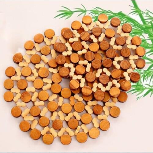 4pcs/set Bamboo Wooden Desk Table Plate Dish Mats Heat Insulation Pads Against Hot Coasters Pot Pan Cup Hollow Mat Kitchen Tool