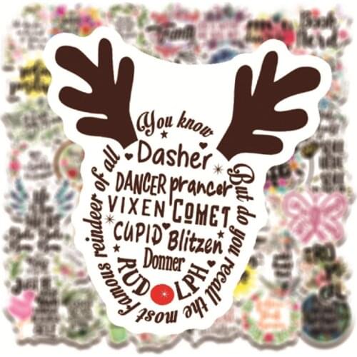 50pcs Colorful Motivational Phrases Sticker Inspirational Life Quotes Decals Kids DIY Study Room Scrapbooking Graffiti Sticker