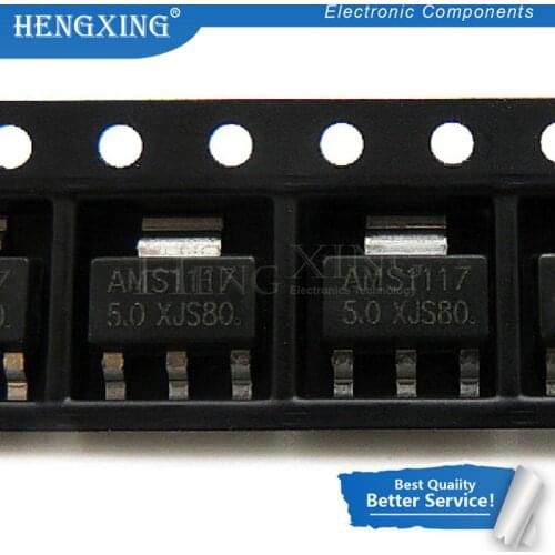 50pcs/lot AMS1117-5.0 LM1117 SOT-223 5V Linear Regulator In Stock