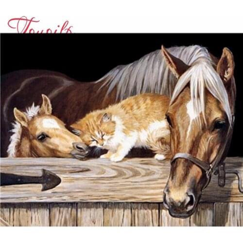 Full Diamond embroidery diamond cross stitch Boerderij Vriendjes decorative diy diamond painting unicorn