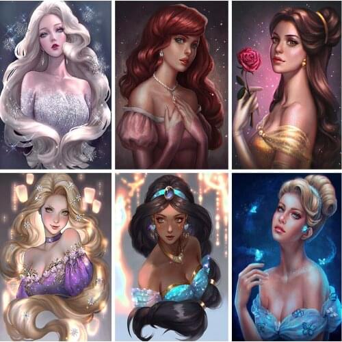 Diamond Painting Disney Princess 5D DIY Le Pei Cartoon Character Brand New Inlaid Rhinestone Cross Stitch Decorative Painting