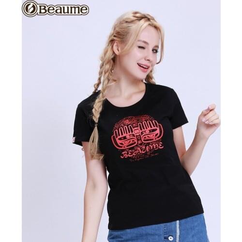 Beaume Brand Women Camping Hiking T-Shirts Fashion Print Breathable Short Sleeve T Shirts FEB62142
