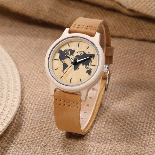 Unique One Piece Wood Watches Men Engraved Smile Dial Pure Bamboo Wood Clock Man Quartz Analog Black Genuine Leather Band Watch