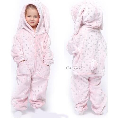 Kids Rabbit Fox Costume Infant Boys Pajamas Unicorn Flannel Sleepwear Toddler Girls Homewear Childrens Kigurumi Stitch Pijamas