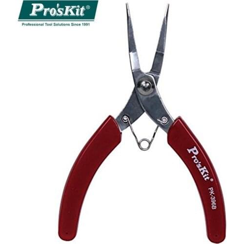 Proskit 1PK-396B Long Nose Plier with Teeth Needle Nose Pliers Stainless Steel 5-inch Round Mouth 130mm Multi Functional Bent