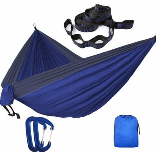 2-3 Person Solid Color Parachute Hammock Camping Survival garden swing Leisure travel Portable Hammock for outdoor furniture