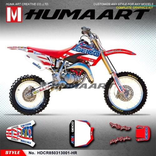 HUMAART Motocross Stickers MX Graphics Vinyl Decals for CR85 CR 85 2003 2004 2005 2006 2007 2008 2009 2010 2011 2012 2013