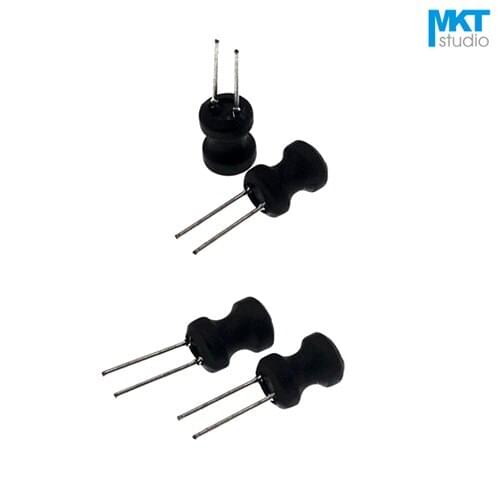 100Pcs 6*8mm H Type Through Hole Winding Power Coilcraft Inductor 2.2/3.3/4.7/10/22/33/47/68/100/150/220/330/470uH