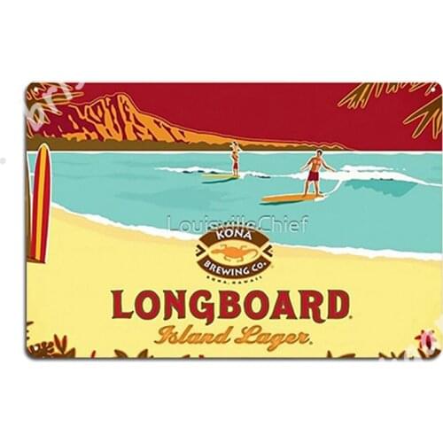 Kona Longboard Metal Signs Cinema Garage Cinema Decoration Mural Painting Tin sign Posters
