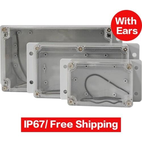 IP68 Plastic Transparent Box Waterproof Enclosure Electronic Project Outdoor Instrument Electrical Project Box Junction Housing