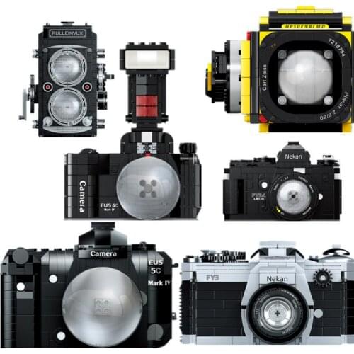 LOZ CREATOR Classic Retro digital film camera TLR SLR mini diamond block model nikoning canoning Hasselblading LOMO brick toy
