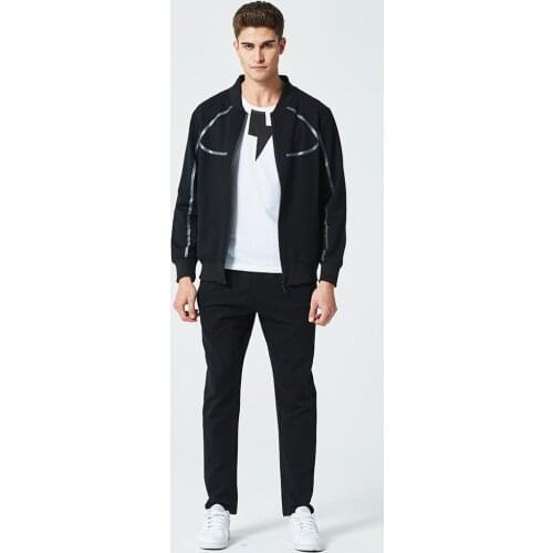 Mens Tracksuit Casual Long Sleeve Sport Suit Clothes Running Jogging Exercise Jacket Coat Pants Baseball Uniform Outfit Set